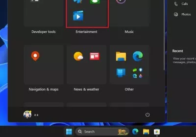 ios-style windows start start menu user interface windows 11